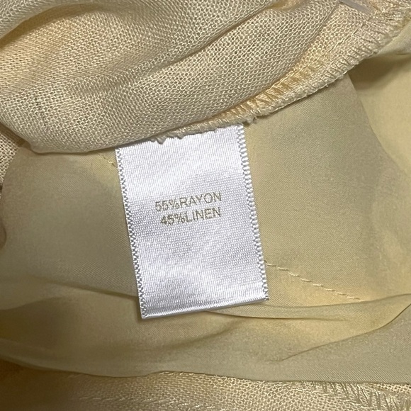 🌞 NWT House of Harlow 1960 Soft Yellow High-Waist Linen Blend Shorts Size XS - Picture 9 of 10